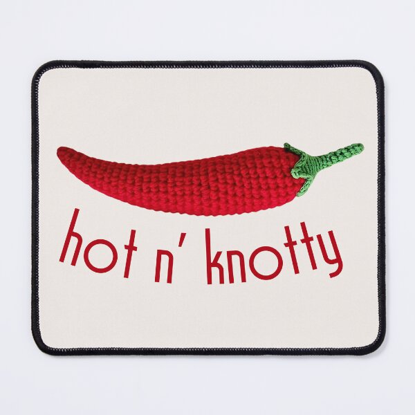 Item preview, Funny Crochet Jalapeno Hot and Knotty Naughty Pun designed and sold by TackyTime.
