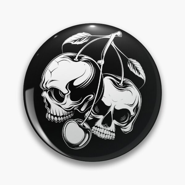 Item preview, Skull Cherries Gothic Fruit and Macabre Botanical Art Design designed and sold by inkoutninja.