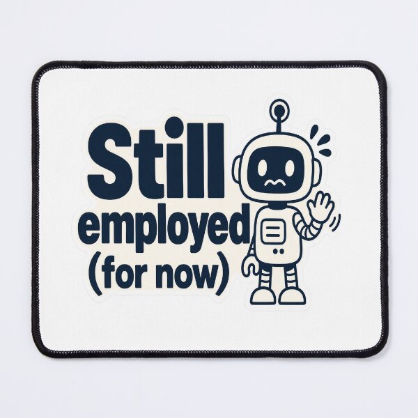 Item preview, Still Employed For Now AI Humor designed and sold by JMDG Studio.