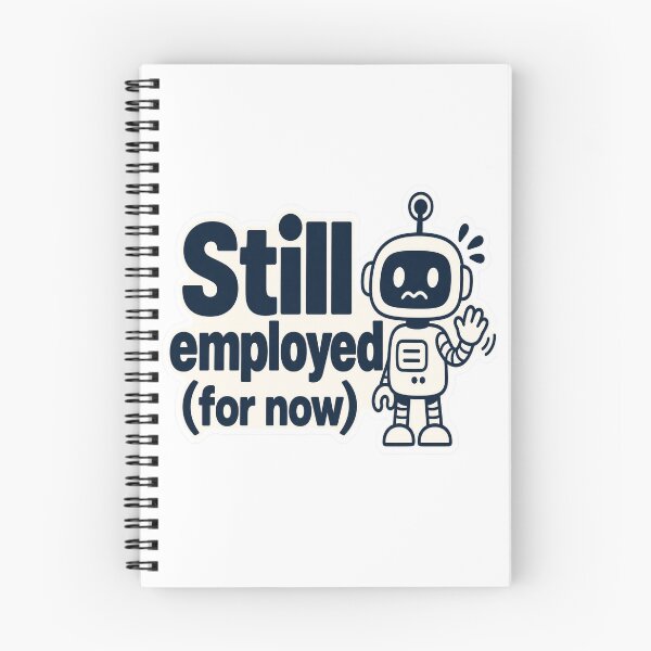 Item preview, Still Employed For Now AI Humor designed and sold by JMDG Studio.