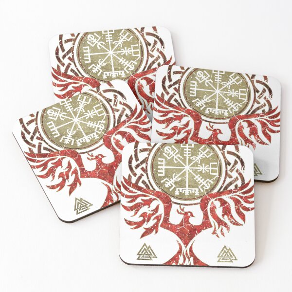 Item preview, Vegvisir  and Phoenix bird designed and sold by Nartissima.