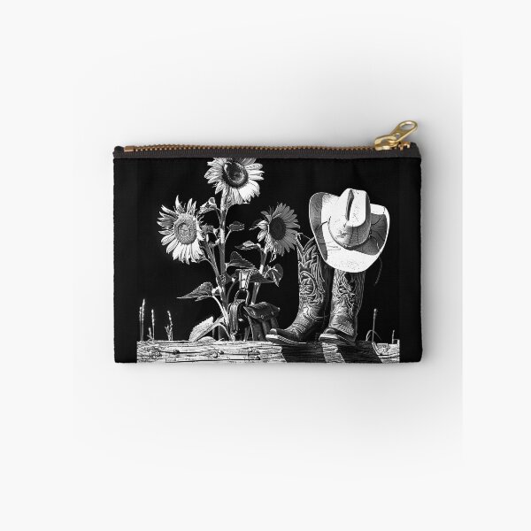 Item preview, Cowboy Boots, Hat and Sunflowers Rustic Western Ranch Art Design designed and sold by inkoutninja.