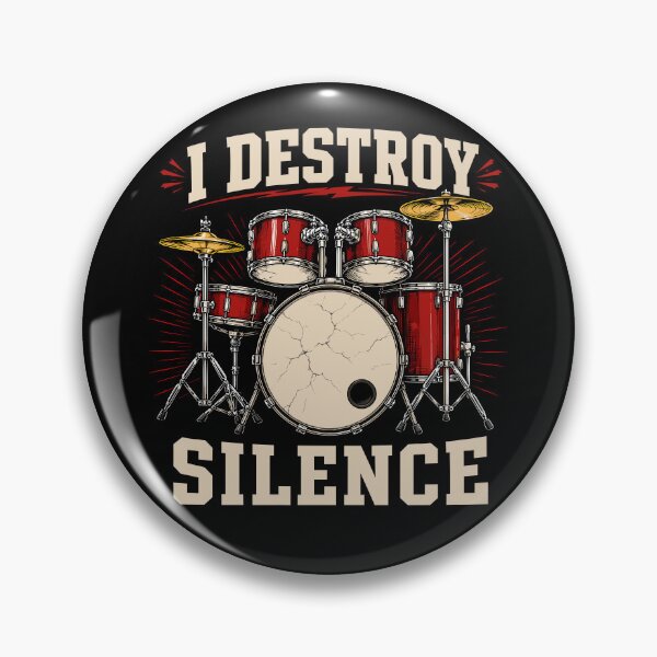 Item preview, I Destroy Silence Funny Drummer Music Rock Humor designed and sold by Izanmie.