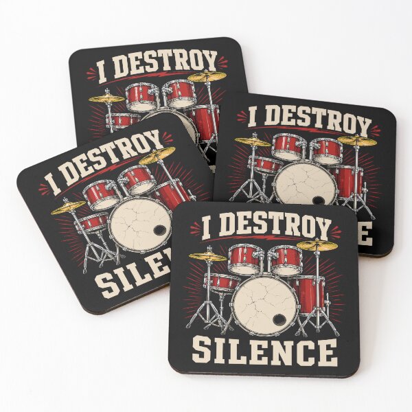Item preview, I Destroy Silence Funny Drummer Music Rock Humor designed and sold by Izanmie.