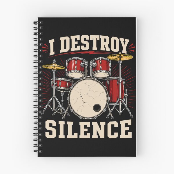 Item preview, I Destroy Silence Funny Drummer Music Rock Humor designed and sold by Izanmie.