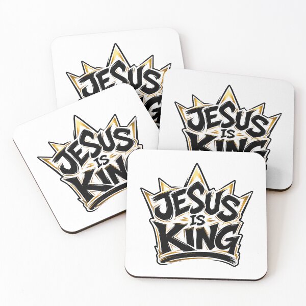 Item preview, Jesus Is King, Crown Typography Christian Faith Religious designed and sold by graphic-genie.