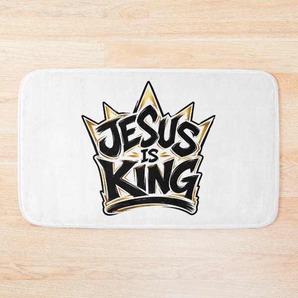 Item preview, Jesus Is King, Crown Typography Christian Faith Religious designed and sold by graphic-genie.
