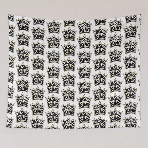 Item preview, Jesus Is King, Crown Typography Christian Faith Religious designed and sold by graphic-genie.