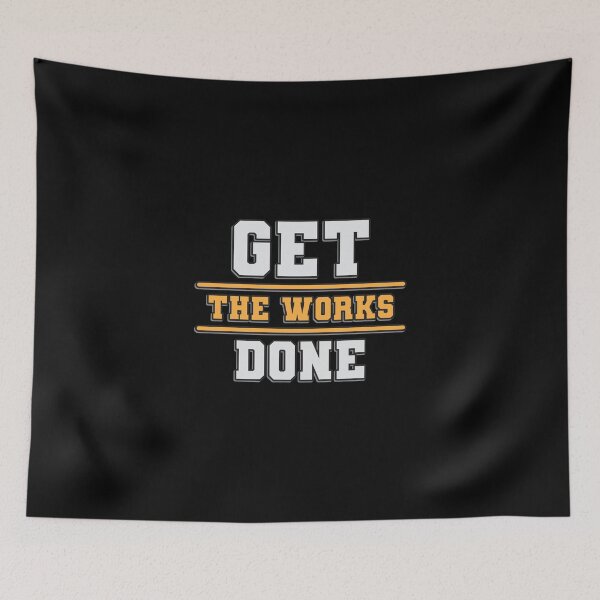 Item preview, Get The Works Done Athletic Gym Typography designed and sold by FitNow.