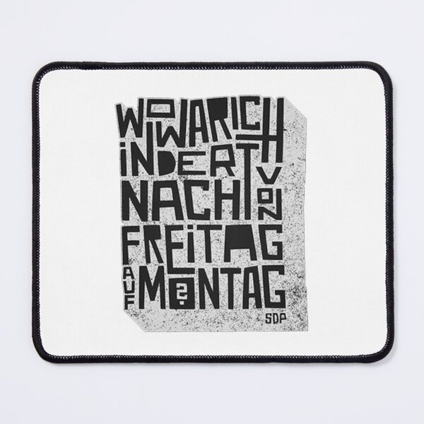 Item preview, SDP BAND - Wo war ich in der Nacht von Freitag auf Montag designed and sold by KentheCatCute.