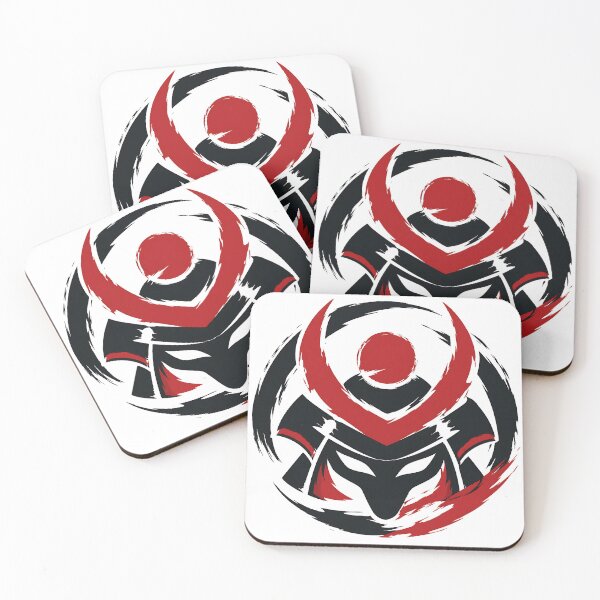 Item preview, Red Samurai Kabuto Emblem Art  designed and sold by Jaideep Walia.