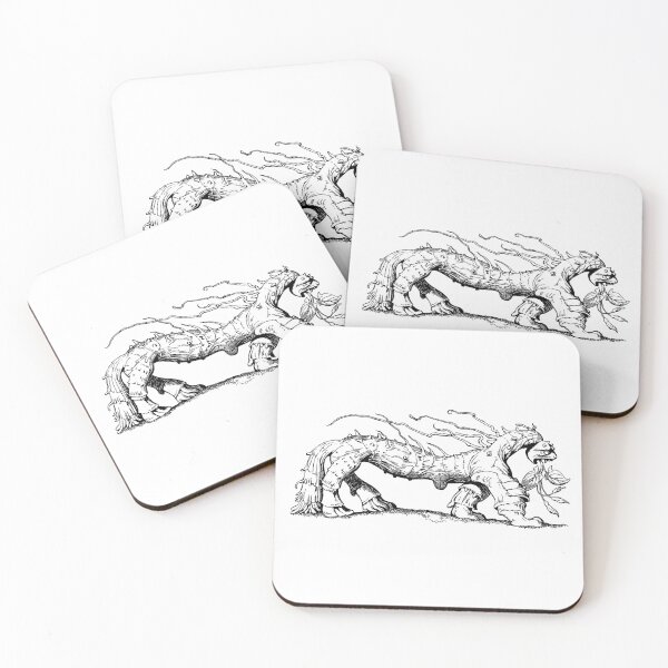 Item preview, Bush turned into chimeric beast. Page header for the poem "Liliana" 1906 designed and sold by Hedrin.