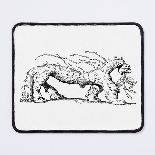 Item preview, Bush turned into chimeric beast. Page header for the poem "Liliana" 1906 designed and sold by Hedrin.