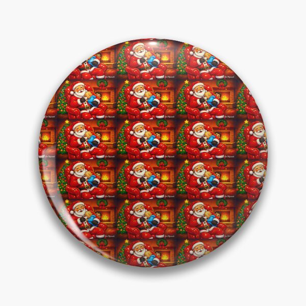 Item preview, Santa’s Cozy Christmas Moment – Festive Cartoon Art designed and sold by The Art Queen Of Michigan .