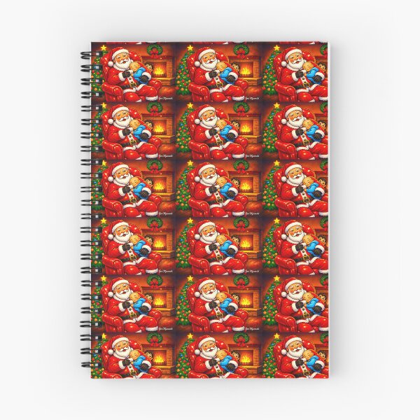 Item preview, Santa’s Cozy Christmas Moment – Festive Cartoon Art designed and sold by The Art Queen Of Michigan .