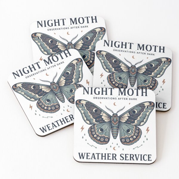 Item preview, Night Moth Weather Service Illustration designed and sold by Mosslume Studio.