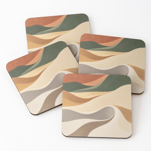 Item preview, Abstract Dune Art in Clay and Sage designed and sold by EduMaru_Arts.