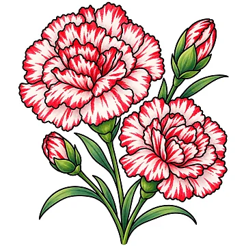 Artwork thumbnail, Carnations by GraphicsClub