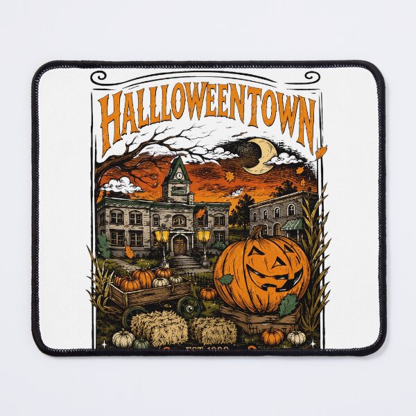 Item preview, Vintage Halloween Town Pumpkin Harvest Under Crescent Moon designed and sold by SophiaHub31159.