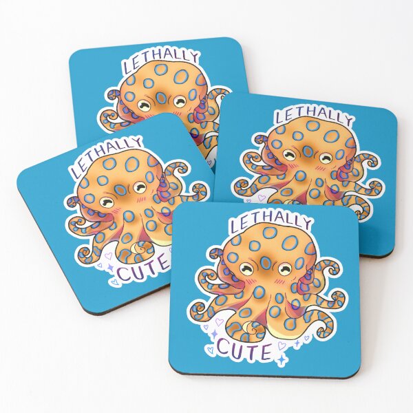 Item preview, “Lethally Cute” - Blue ringed Octopus Design/Sticker designed and sold by Song-of-Anemoia.