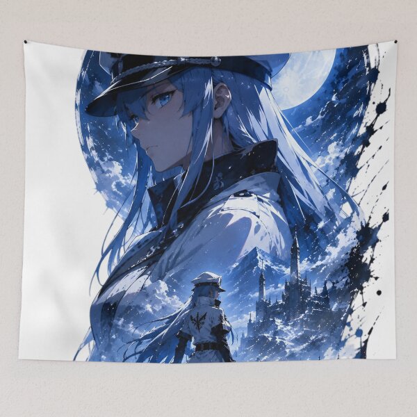 Item preview, Ice Queen Warrior – Blue Moon Anime Empress Winter Fantasy Art designed and sold by Dyan4.