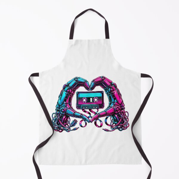 Item preview, Synthwave Cassette Tape Heart Robotic Music Lover designed and sold by chattsuede.
