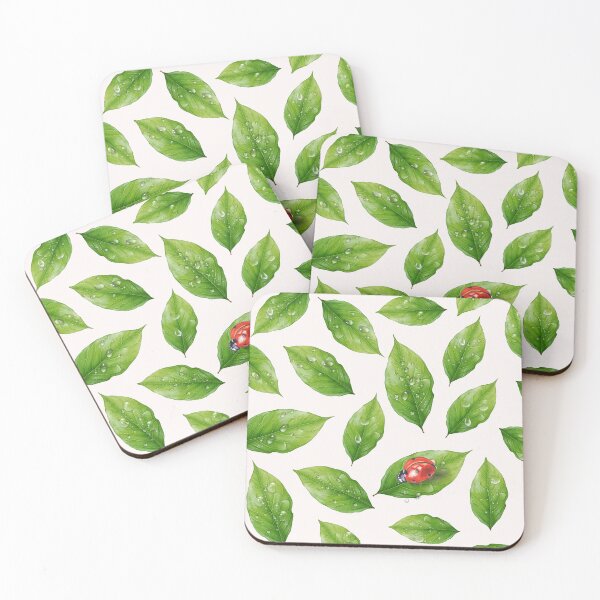 Item preview, Ladybug on wet leaves designed and sold by AussieGoLightly.