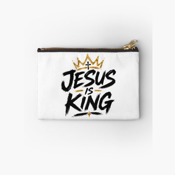 Item preview, Jesus Is King, Jesus Is King Crown Brush Typography Christian Faith designed and sold by graphic-genie.