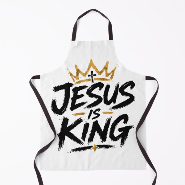 Item preview, Jesus Is King, Jesus Is King Crown Brush Typography Christian Faith designed and sold by graphic-genie.