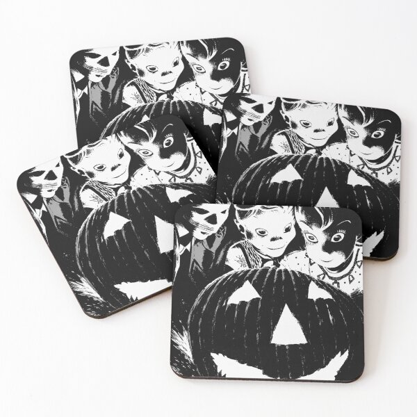Item preview, Vintage Halloween Masked Trio with Jack O’ Lantern designed and sold by Wildm3n8.