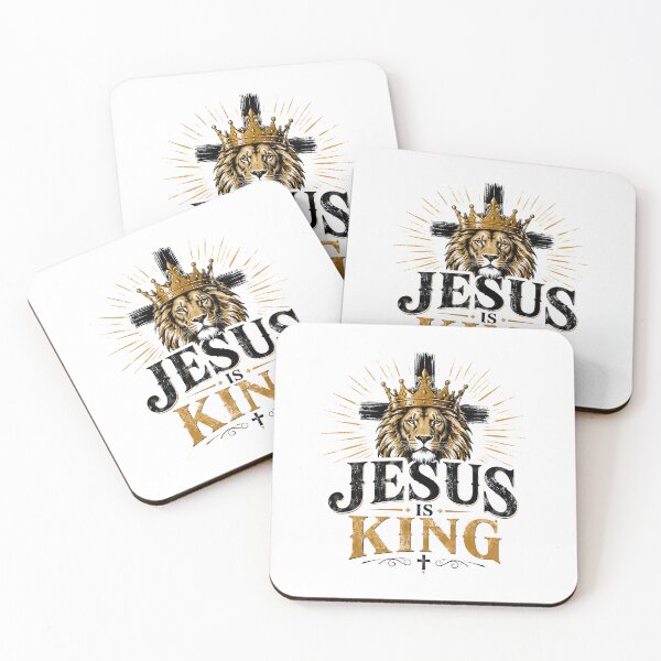 Item preview, Jesus Is King, Jesus Is King Lion Crown Christian Faith Religious designed and sold by graphic-genie.