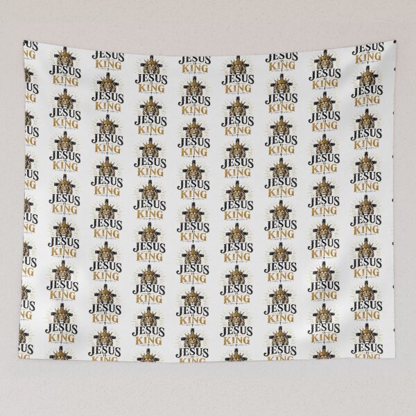 Item preview, Jesus Is King, Jesus Is King Lion Crown Christian Faith Religious designed and sold by graphic-genie.
