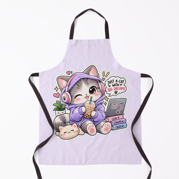 Item preview, Kawaii Boba Cat Sticker – Cute Chibi Kitty with Bubble Tea designed and sold by Digital_products_0111.