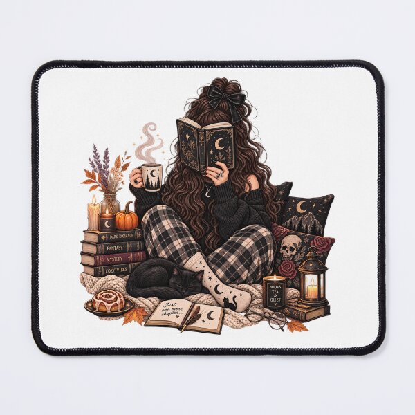 Item preview, Cozy Witch Reading With Black Cat designed and sold by RetroPop23.