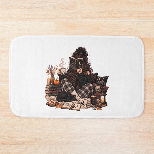 Item preview, Cozy Witch Reading With Black Cat designed and sold by RetroPop23.