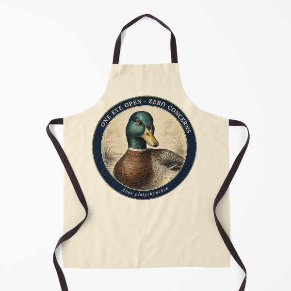 Item preview, Funny Mallard Duck Gift One Eye Open Zero Concerns Birdwatcher Vintage Naturalist Art Duck Lover Shirt Sticker designed and sold by Fanverse Merchandise.