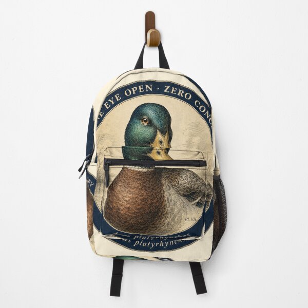 Item preview, Funny Mallard Duck Gift One Eye Open Zero Concerns Birdwatcher Vintage Naturalist Art Duck Lover Shirt Sticker designed and sold by Fanverse Merchandise.