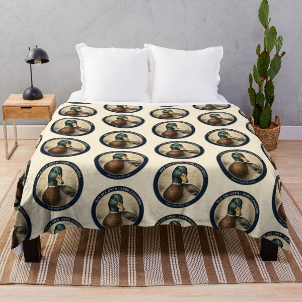 Item preview, Funny Mallard Duck Gift One Eye Open Zero Concerns Birdwatcher Vintage Naturalist Art Duck Lover Shirt Sticker designed and sold by Fanverse Merchandise.