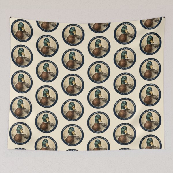 Item preview, Funny Mallard Duck Gift One Eye Open Zero Concerns Birdwatcher Vintage Naturalist Art Duck Lover Shirt Sticker designed and sold by Fanverse Merchandise.