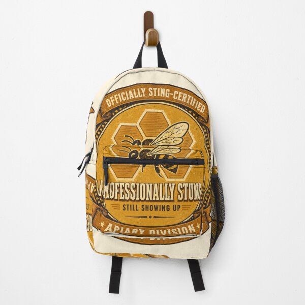 Item preview, Funny Beekeeper Gift Professionally Stung Still Showing Up Vintage Badge Shirt Apiary Beekeeping Humor Sticker designed and sold by Fanverse Merchandise.