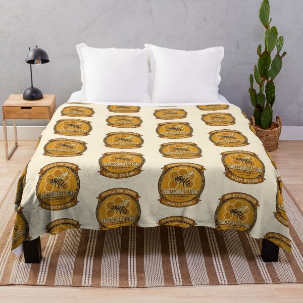 Item preview, Funny Beekeeper Gift Professionally Stung Still Showing Up Vintage Badge Shirt Apiary Beekeeping Humor Sticker designed and sold by Fanverse Merchandise.