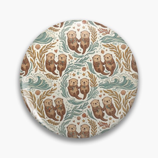 Item preview, Cute Otter Pattern | Sea Otter Animal Art & Gifts designed and sold by Ink Matrix.