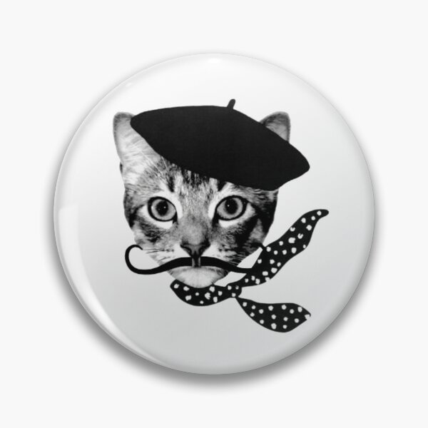Item preview, French Cat with Beret Mustache designed and sold by Art_Redbel.