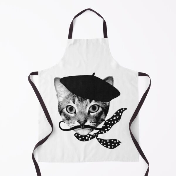 Item preview, French Cat with Beret Mustache designed and sold by Art_Redbel.