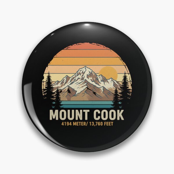 Item preview, Mount Cook New Zealand Vintage Retro Mountain Hiking designed and sold by FestivityFinds.