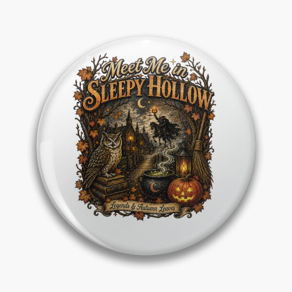 Item preview, Meet Me In Sleepy Hollow Legends And Autumn Leaves Vintage Halloween designed and sold by WearStory ⭐⭐⭐⭐⭐.