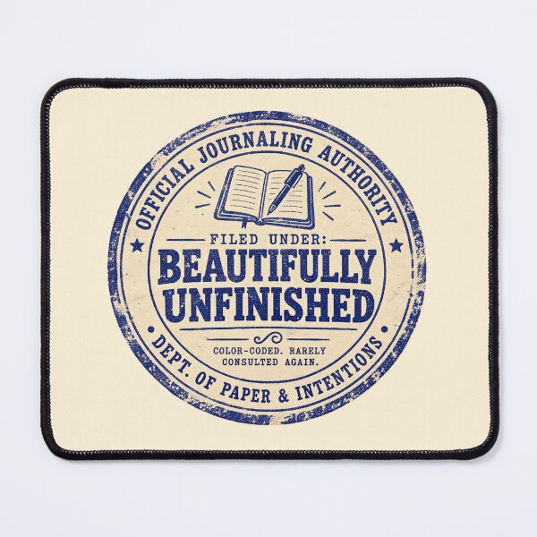 Item preview, Funny Journaling Gift Filed Under Beautifully Unfinished Bullet Journal Humor Vintage Stamp Shirt Planner Sticker designed and sold by Fanverse Merchandise.
