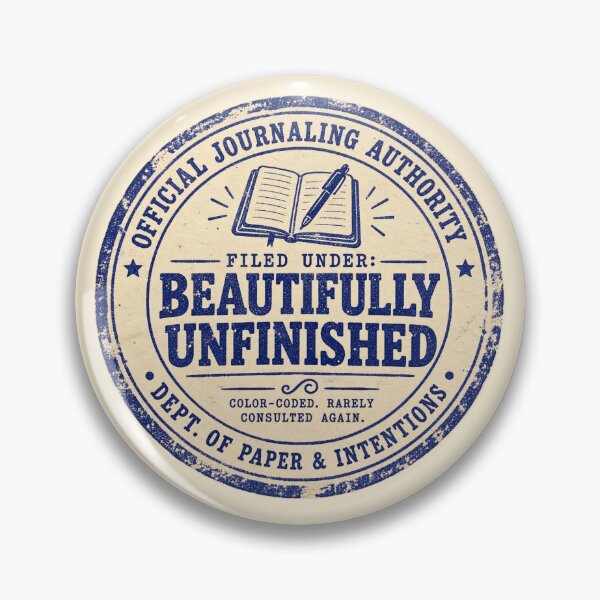 Item preview, Funny Journaling Gift Filed Under Beautifully Unfinished Bullet Journal Humor Vintage Stamp Shirt Planner Sticker designed and sold by Fanverse Merchandise.