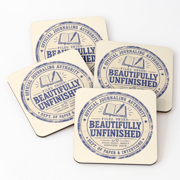 Item preview, Funny Journaling Gift Filed Under Beautifully Unfinished Bullet Journal Humor Vintage Stamp Shirt Planner Sticker designed and sold by Fanverse Merchandise.