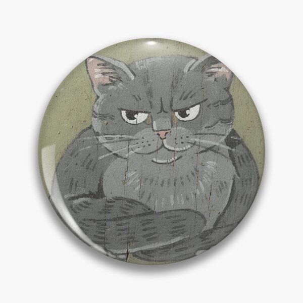 Item preview, Grumpy Russian Blue Loaf Folk Art designed and sold by PictorialWhimsy.